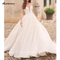 Lakshmigown Off The Shoulder Crepe Satin A - Line Bridal - View 5 | SAMAG
