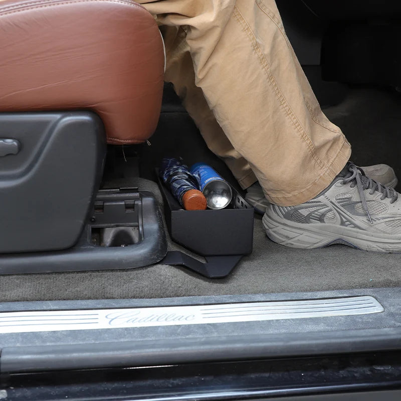 For Cadillac Escalade 2007-2014 Accessories Stowing Tidying Car Front under-seat Storage Basket Organizer