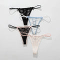 Lace Bow Panties Sexy Female Lingerie Daily Home Wear Solid Thongs Underwear Women Low Waist Panties Breathable Трусы Женские