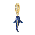 925 Sterling Silver Ocean Theme Charm Beads For Women Blue Wave Dolphin Seashell Compatible Summer Beach Vacation Jewelry