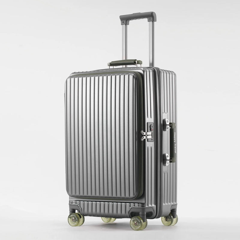 Side Opening Suitcase Scalable Large Capacity Case Rolling Luggage 20/24/28inch Travel Trolley Bag With TSA Lock Colorful Wheels