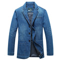 2026 Casual Suit Pure Cotton Denim Jacket Men's Spring-Autumn Mid-Age Loose Business Casual