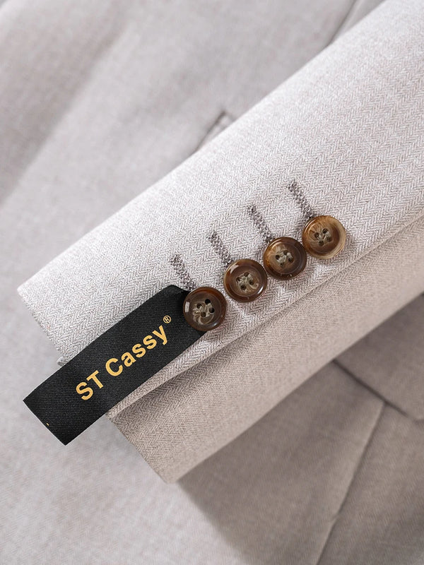 ST Cassy Full Men's Suits High Quality Elegant Slim Fit Formal Office and Leisure Banquet Groomsman Set Groom's Wedding Dress
