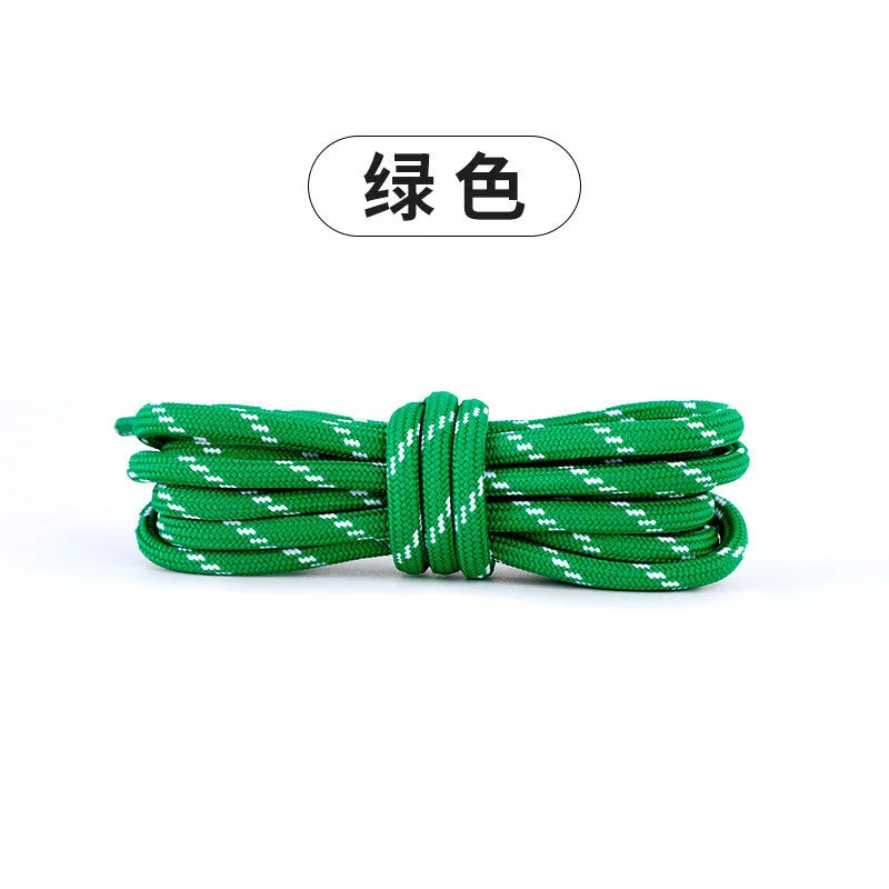 Length 100cm DIY Freedly Round Leather Colorful MIU Shoelaces Canvas Casual  Boots Shoe Laces Rope Shoestrings