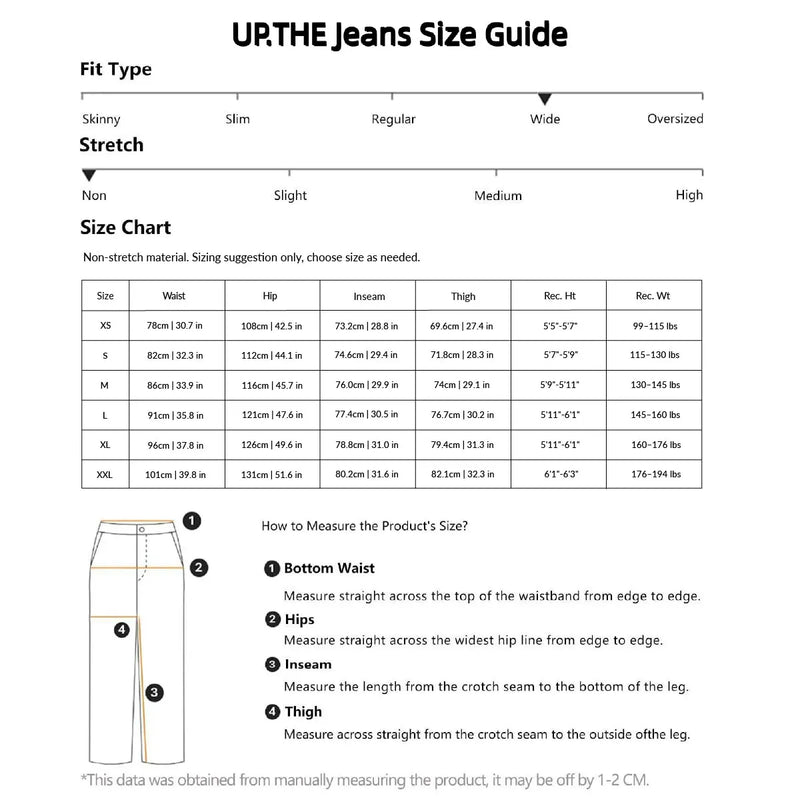 UP.THE Men Black Baggy Wide Leg Jeans, Y2K Oversized | SAMAG