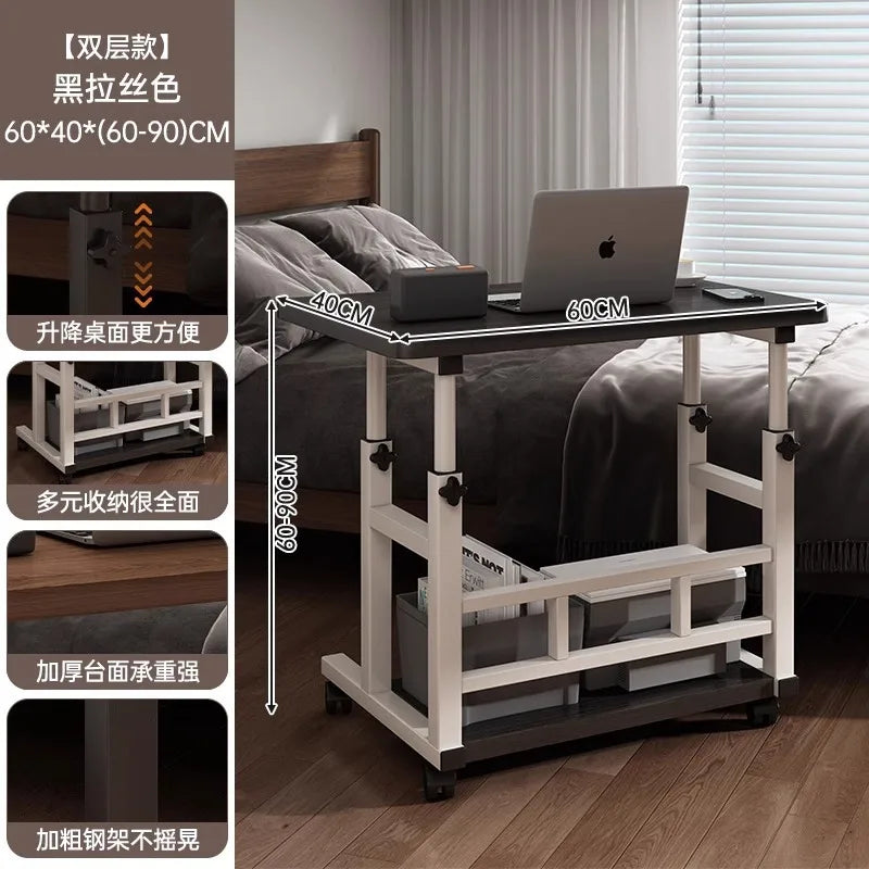 Factory Direct 2026 Bedside table Movable lifting tabl e Bedroom bedside writing ta ble Student home desk Laptop computer tab le
