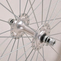 Fixed Gear Bike Retro Silver 700C Wheelset Aluminum Fixie Single Speed Bicycle 25MM High Strength Wheels with Industrial Bearing