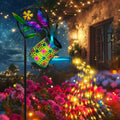 Solar-Powered Butterfly Watering Can and Lantern Garden Decor—Perfect Accents for Outdoor Pathways, Patios, and Lawn Landscapes