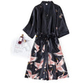 Sexy Nightwear Gown Set Women Pyjama V-Neck Pajamas Silky | SAMAG