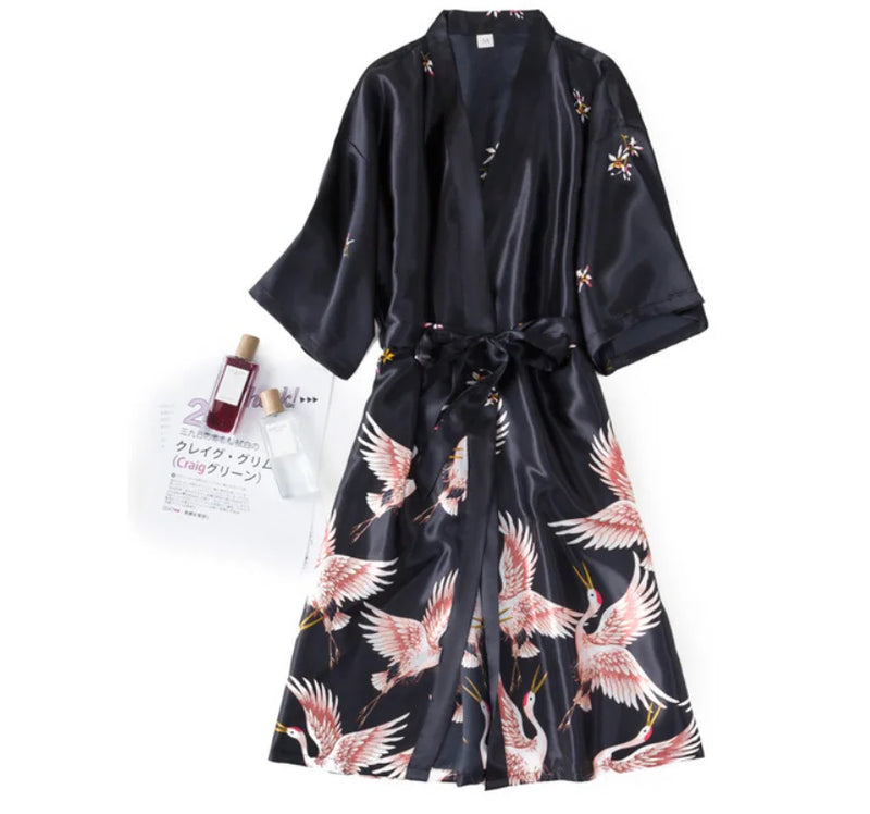 Sexy Nightwear Gown Set Women Pyjama V-Neck Pajamas Silky | SAMAG