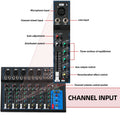 Portable Audio Mixer DJ Sound Mixing Console 48V Power for Computer Recording, Bands Mixing Boards For Studio Recording