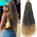 Bewill 1- 8 Packs Goddess Bohemian Box Braids Crochet Hair With Curly Ends 14 18 24 Inches Synthetic Box Braids Hair Extensions