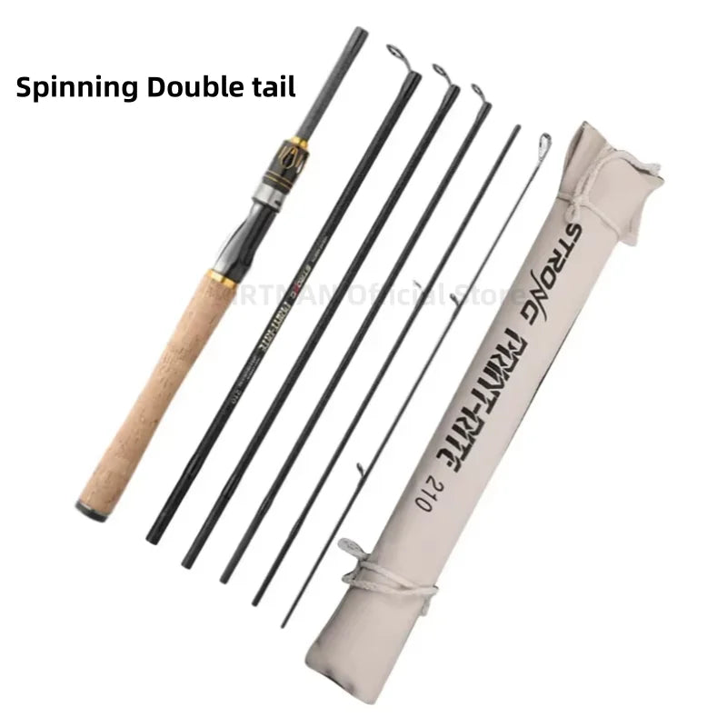 Carbon Fiber Lure Rod Ultra-short Section Spinning/casting Pole 1.8M/2.1M/2.4M/2.7M Travel Superhard Fishing Rods