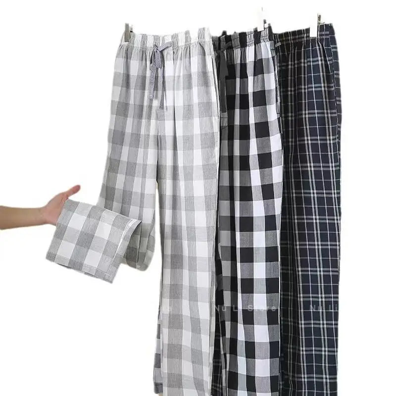 Men's Stylish Summer Pajama Pants, Thin Home Pants, Loose Breathable Air-Conditioned Pants with Elastic Waist