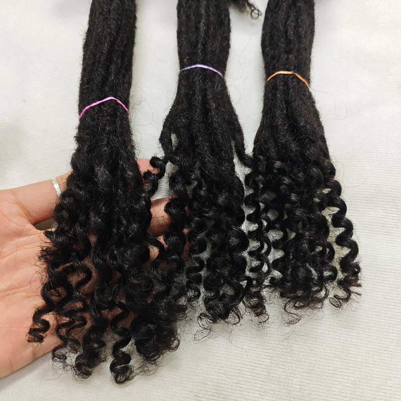 Dreadlocks Sister Locs Extensions Handmade Soft Crochet Brazilian Human Hair Braiding 10in Ombre Short Hair 10Strands/lot