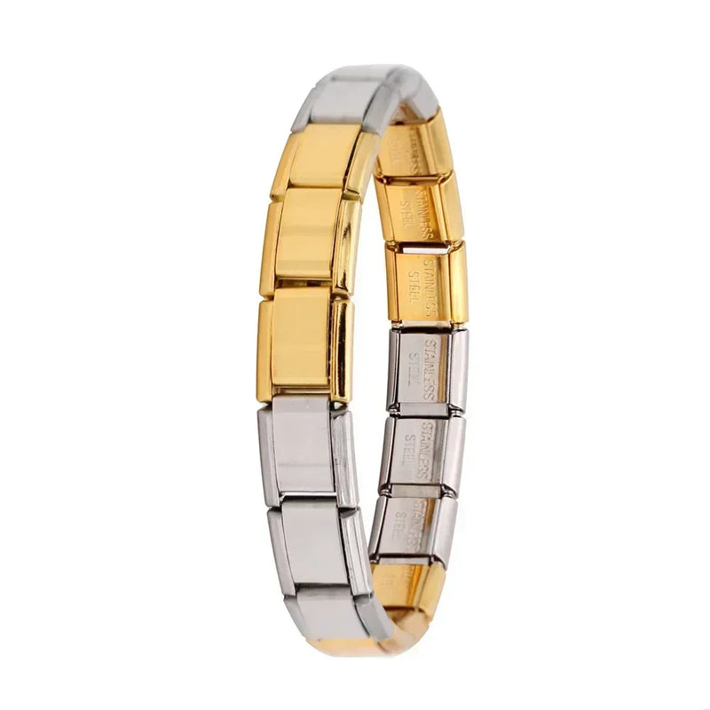 Hapiship New Women's Jewelry 9mm Width Itanlian Elastic Charm Bracelet Fashion Stainless Steel Bangle ST - Visuel 21 | SAMAG