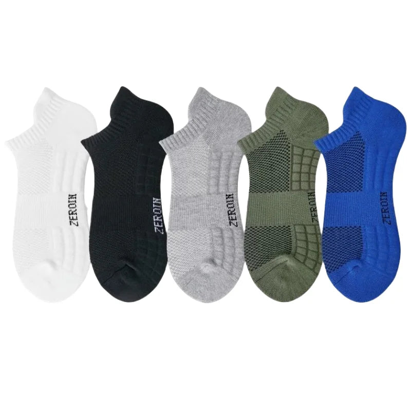5Pairs Men's Cotton Sports Socks Breathable Sweat | SAMAG