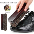 KOTLIKOFF 1/2 PCS Handle Details Polishing And Cleaning Brush Horse Hair Wood Brush Leather Shoe Care And Cleaning Shoe Brush