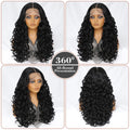 Latisha Lace Frontal Wigs Synthetic 24 Inch Loose Curl Pre Plucked Lace Frontal Wig For Women Highlight With Baby Hair 13X6 Wigs