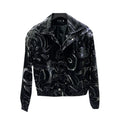 Mauroicardi Spring Autumn Cool Short Black Shiny Geometric Faux Leather Jacket Men Zipper Stylish Luxury Designer Clothes