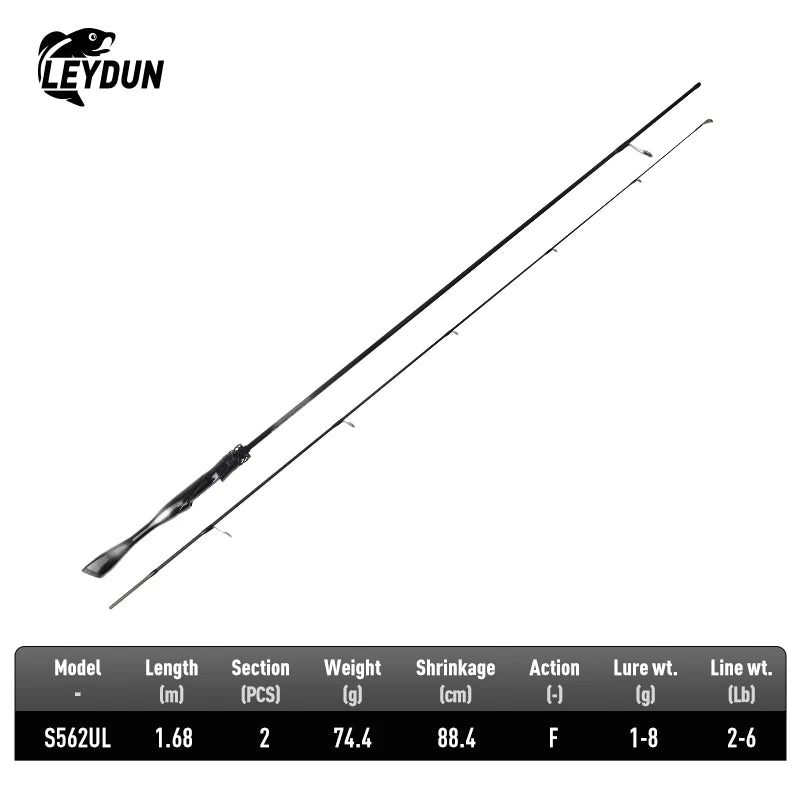 LEYDUN Black Creek Fishing Rod 2 Section Spinning Casting | SAMAG