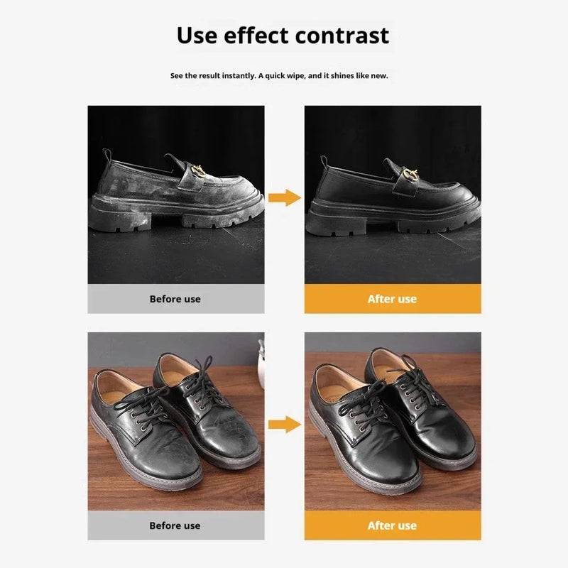 Instant Shine Shoe Sponge Polish Eraser One‑Wipe Brightening Portable Leather Shoe Cleaner Polisher Shoe Care Tool