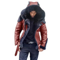 New Fashion Men's Coats Winter Jackets Fur Faux Leather European and American Coat Hooded Men Clothing