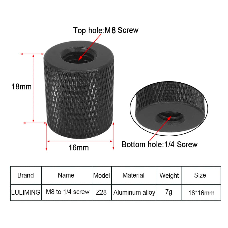 1/4 Female to Female 1/4 3/8 M4 M5 M6 M8 M10 Camera Screw Tripod Ball Head Conversion Screw for Camera Photo Studio Accessories