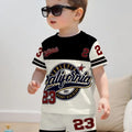 Boys Summer Outfit Short Sleeve T-Shirt + Set Black White | SAMAG