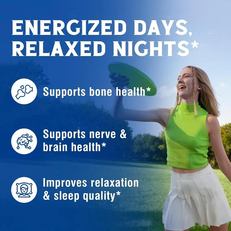 Magnesium L Threonate, for Memory, Focus, Sleep and Cognitive Health Support, Strengthen Muscle, Non-GMO
