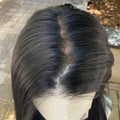 #1B Jet Black Synthetic Hair Full Lace Wigs for Black Women Heat Resistant 26 Inch Long Straight Full Hand Tied Free Part 150%