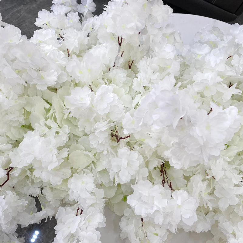 Uflower White Rose Cherry Blossom Wedding Arch Floral Row - View 4 | SAMAG