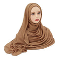 2024 Muslim Modal Rayon Cotton Hijab Shawls For Women Plain Scarf Big Size Headscarf Islamic Turban Headband 190*85cm
