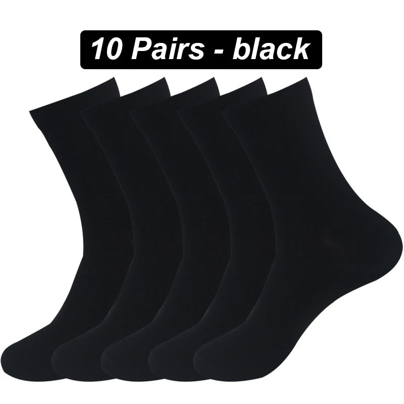 10Pairs Men's Pure Cotton Socks Autumn winter Black White | SAMAG