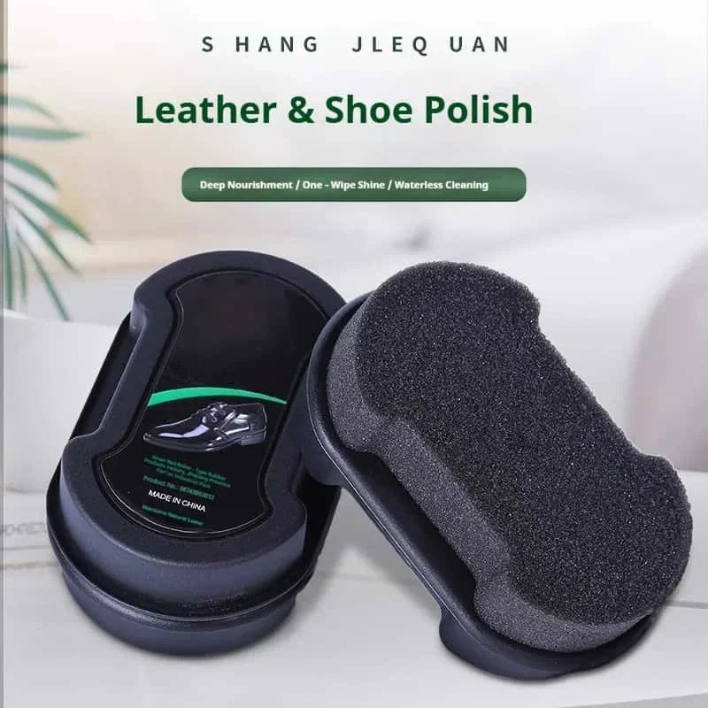 Instant Shine Shoe Sponge Polish Eraser One‑Wipe Brightening Portable Leather Shoe Cleaner Polisher Shoe Care Tool