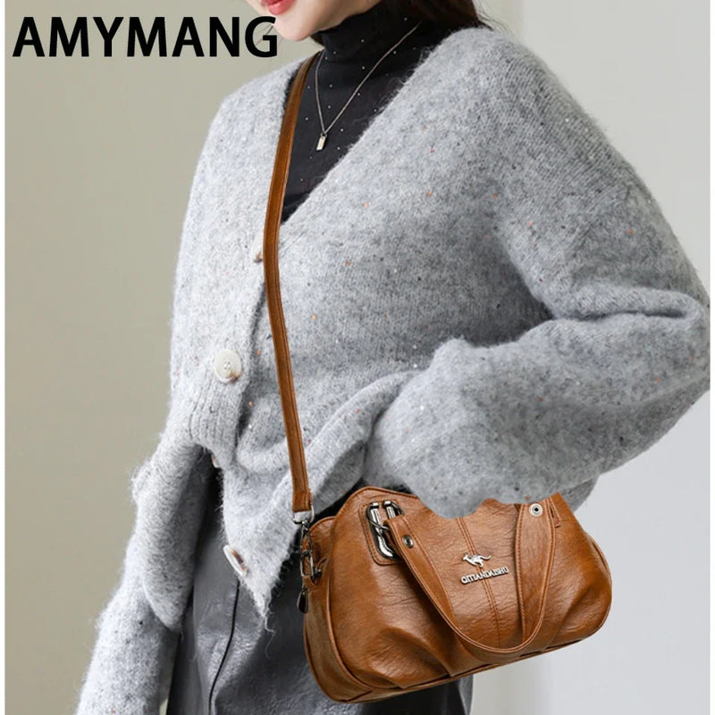 Luxury Handbags 3 Layers Large Capacity High Quality Designer Handbags Soft Leather Ladies Shoulder Crossbody Bag for Women Sac