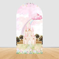 Fairy Tale Castle Butterfly Floral Arch Backdrop Cover Princess Girl Birthday Baby Shower Party Decor Photography Backgrounds