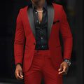 Men's slim-fit Suit 2-piece Wedding Groom Tuxedo Shawl | SAMAG