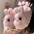 Women's cotton slippers winter indoor home warm and velvet household parent-child wool cotton shoes women wear outside winter
