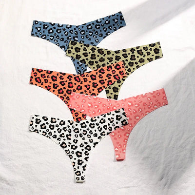Sexy Leopard Print T-Back T-Shaped Panties Seamless | SAMAG