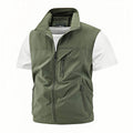 2026 Spring Summer Work and Leisure All-Match Trendy Fishing Vest Multi-Pocket Vest High-End Custom Text Logo Printed