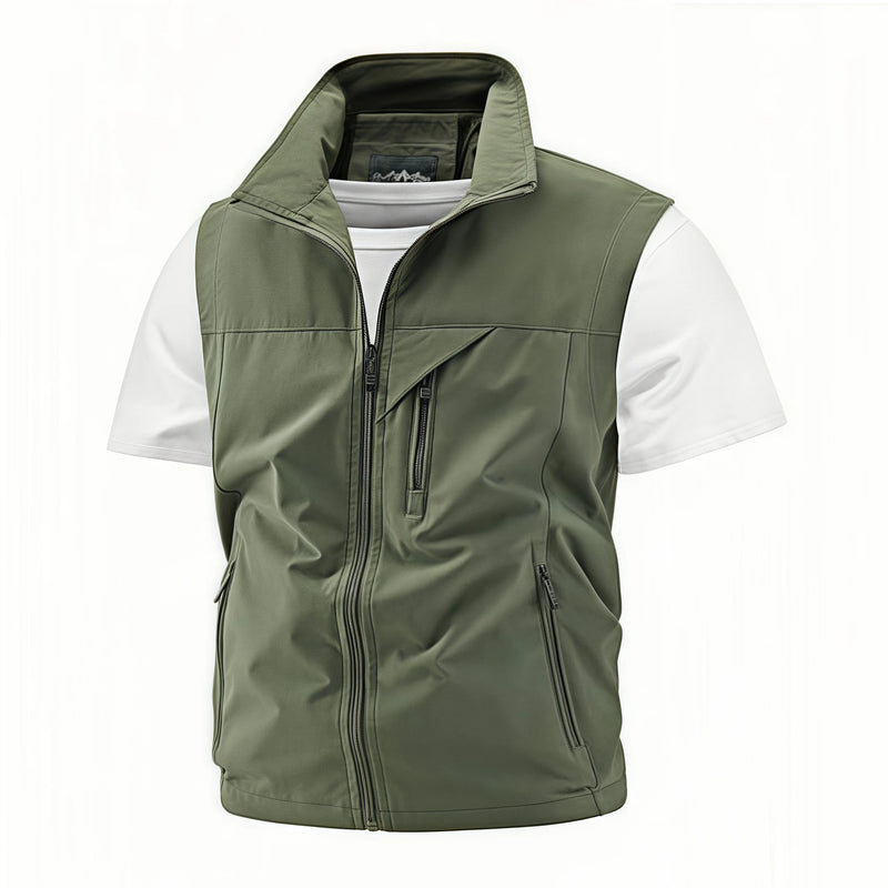 2026 Spring Summer Work and Leisure All-Match Trendy Fishing Vest Multi-Pocket Vest High-End Custom Text Logo Printed