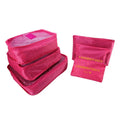 1/6pcsTravel Storage Bag Set for Clothes Tidy Organizer Wardrobe Suitcase Pouch Travel Organizer Bag Case Shoes Packing Cube Bag