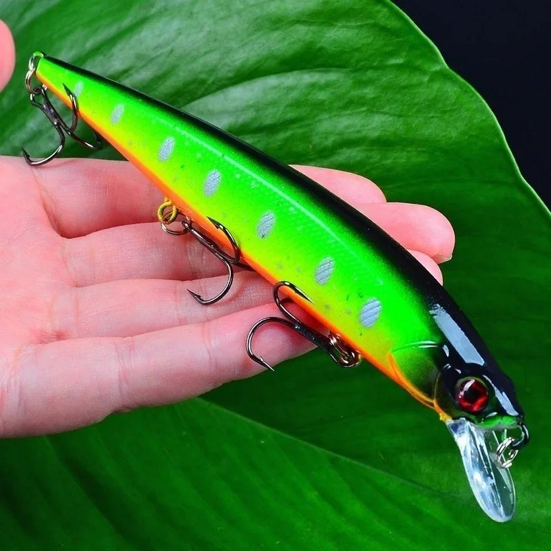 14cm 18.5g 3D Bionic Minnow Fishing Lure Hard Bait with 3 | SAMAG