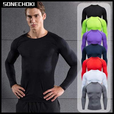 Compression Running Top Men Long Sleeve Shirt For Male | SAMAG