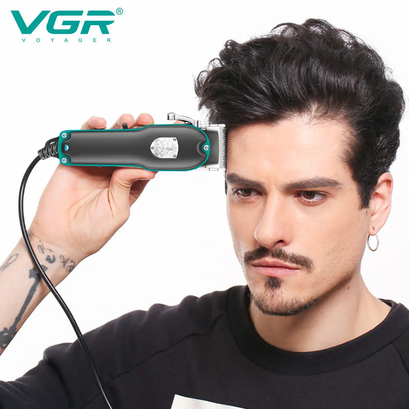 VGR Professional Electric Hair Clipper with Super Power Direct Insertion Hair ClipperMetal Blade Cleaning and Hair Removal V-123