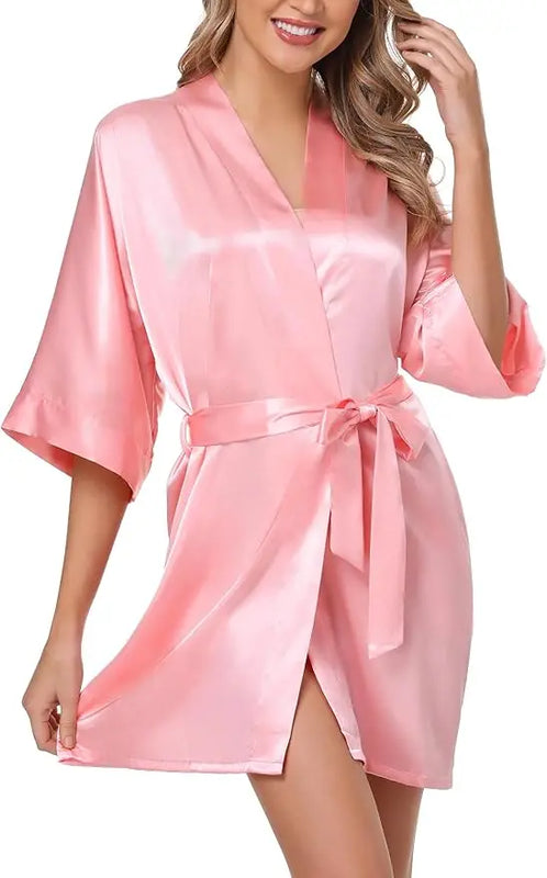 Nightgown Soft Bathrobe Short Women's Lounge Bride | SAMAG