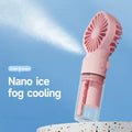 Handheld Mini Fan Air Conditioner USB Rechargeable Portable Mist Cooler Cooling Spray Humidifier Fan for Home/Office/Dorm