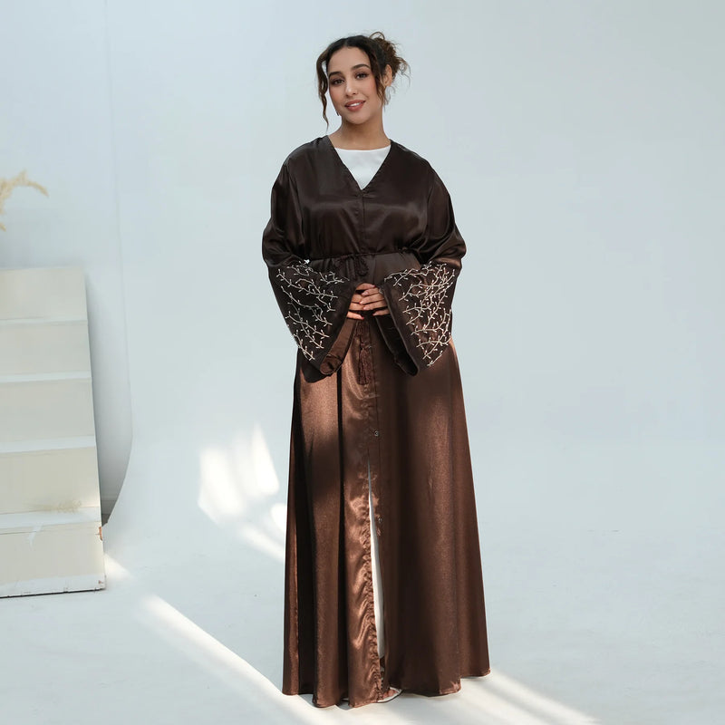 Women Beading Embellished Party Abayas Ramadan Arabic | SAMAG