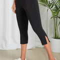 Women's Fashion Black High - Waisted Split Seven - Eighth - View 5 | SAMAG